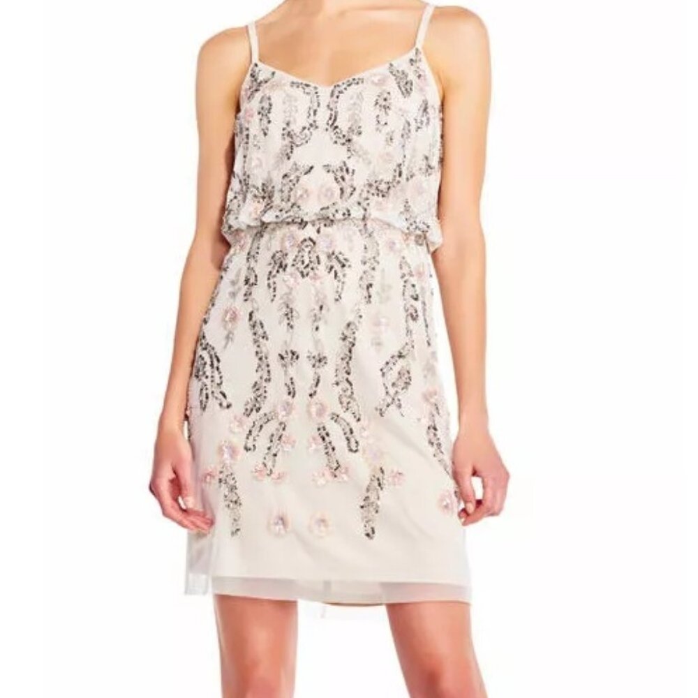 Adrianna Papell Beaded Dress, size 8